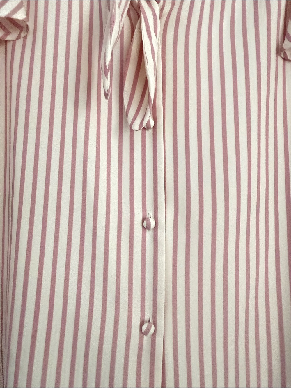 🩷 LC Pink White Striped blouse Worn Once Medium - Picture 2 of 5
